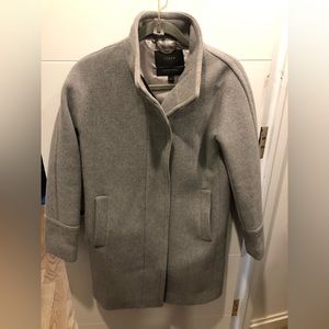 JCrew cocoon stadium Italian wool coat. Size 4. Gray.